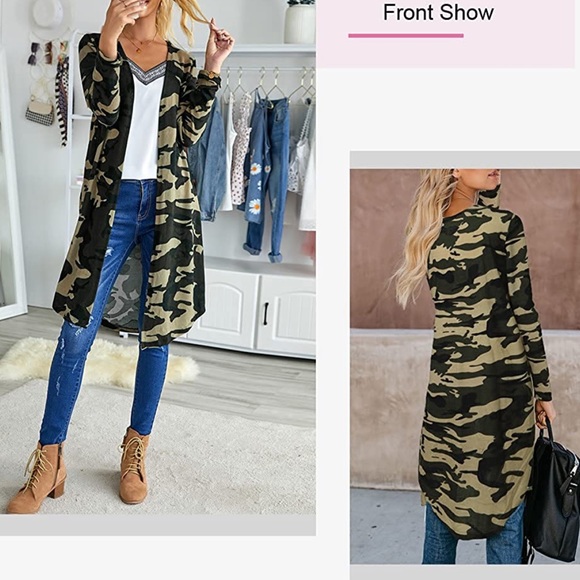 Beautiful woman casual thin coat jacket cardigan - Picture 3 of 7